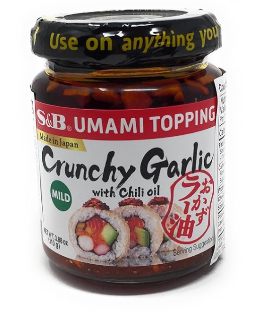 S&B chili oil w/ Crunchy Garlic 3.9 oz