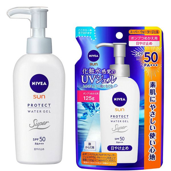 KAO NIVEA Super Sun Protect Water Gel Face & Body Pump SPF50 PA+++ 140g