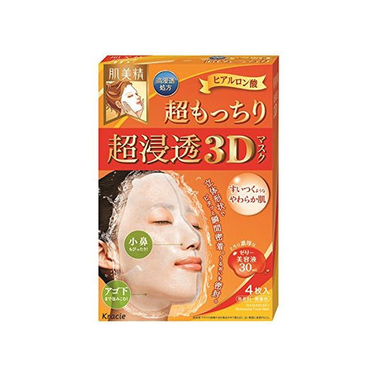 KRACIE Deep Stretch 3D Hyaluronic Acid Mask 4sheets