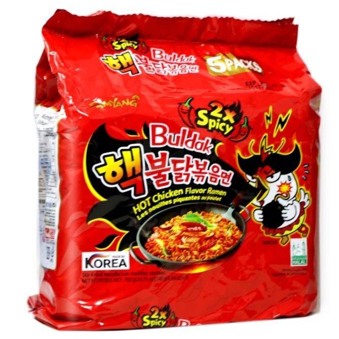 SAMYANG BULDAK 2X SPICY HOT CHICKEN FLAVOR INSTANT STIR-FRIED RAMEN NOODLES 40-PACK 24.7 OZ (700 G)