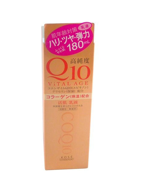 KOSE VITAL AGE Q10 Facial Milky Lotion 180ml