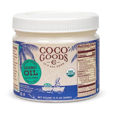 CocoGoods Co. Organic Extra Virgin Coconut Oil, Cold-Pressed 15oz