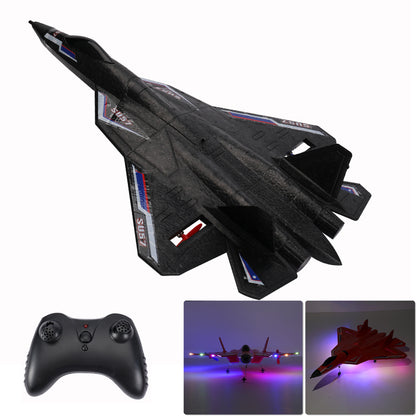 Rc Plane SU 57 Radio Controlled Airplane with Light Fixed Wing Hand Throwing Foam Electric Remote Control Plan