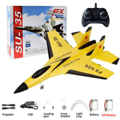 Rc Plane SU 57 Radio Controlled Airplane with Light Fixed Wing Hand Throwing Foam Electric Remote Control Plan